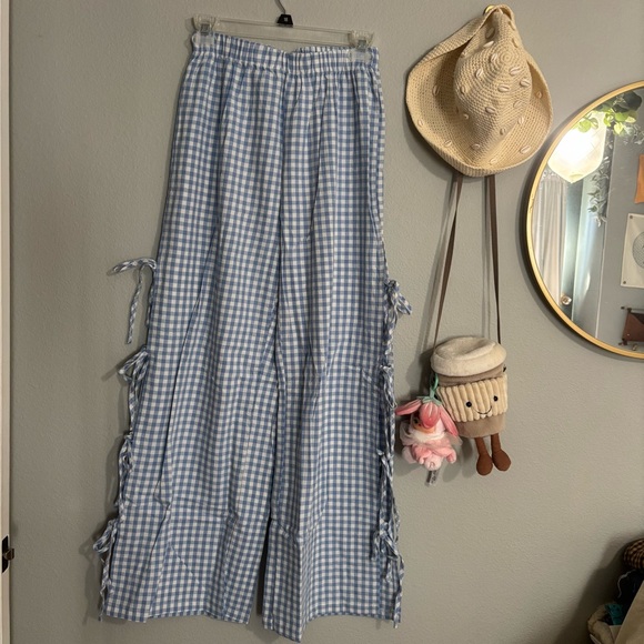 linen side - tie pants - Picture 1 of 2